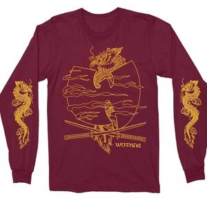 Wu-Tang Burgundy Long Sleeve Tee